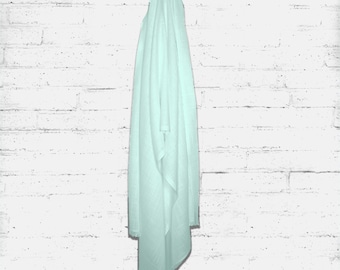 Chal color menta claro - Estilo pashmina - 73,5" x 27" pulgadas