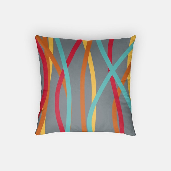 Teal and Orange Pillow Etsy