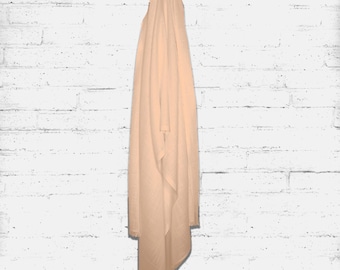 Bufanda de pashmina color melocotón de 73,5" x 27"