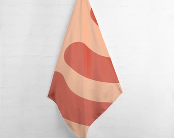 Peach & Orange Bandana Scarf 22 x 22