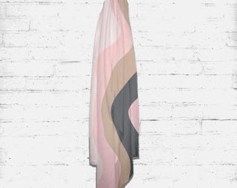 Pañuelo Pashmina Curvas Rosadas