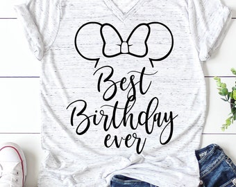 Best Birthday Ever Minnie Mouse svg, Birthday svg, cutting files for cricut silhouette, INTSTANT DOWNLOAD