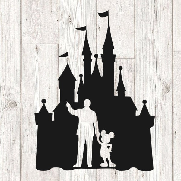 Castle svg, walt and mickey svg, cutting files for cricut silhouette, INTSTANT DOWNLOAD