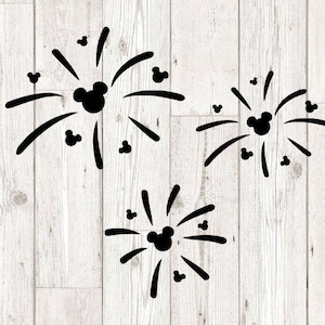 Mickey Mouse Head Fireworks SVG, fireworks SVG and PNG Download for cricut and silhouette cutting files for cricut silhouette