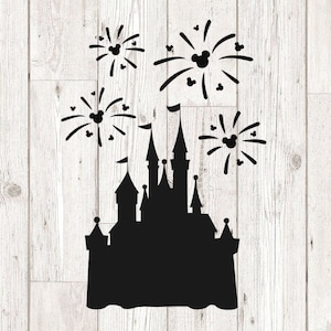 Castle Fireworks svg, castle svg, mickey svg, cutting files for cricut silhouette, INTSTANT DOWNLOAD