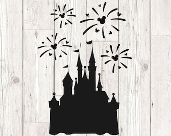 Castle Fireworks svg, castle svg, mickey svg, cutting files for cricut silhouette, INTSTANT DOWNLOAD