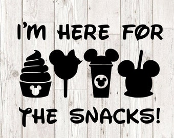 I'm Here for the Snacks Svg, Mickey Svg, Vacation Svg, Cutting