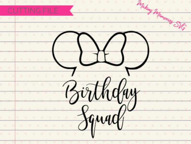 Download Disney Birthday Squad svg Minnie Mouse svg best Birthday ...