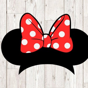 Minnie mouse svg, LAYERED, Minnie ears svg, Minnie polkadots svg and png cutting files for cricut silhouette, png, eps INSTANT DOWNLOAD