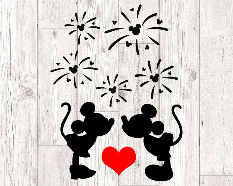Mickey And Minnie Kissing Svg Disney Mickey Mouse Svg Disney Vacation
