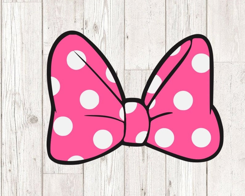 Minnie Mouse Bow Svg Layered Minnie Mouse Polkadots Svg Etsy