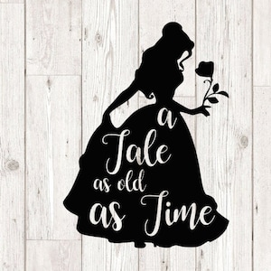 Bella SVG, La Bella y la Bestia SVG, Princesa SVG, Archivos de corte para Cricut Silhouette, DESCARGA INSTANTÁNEA