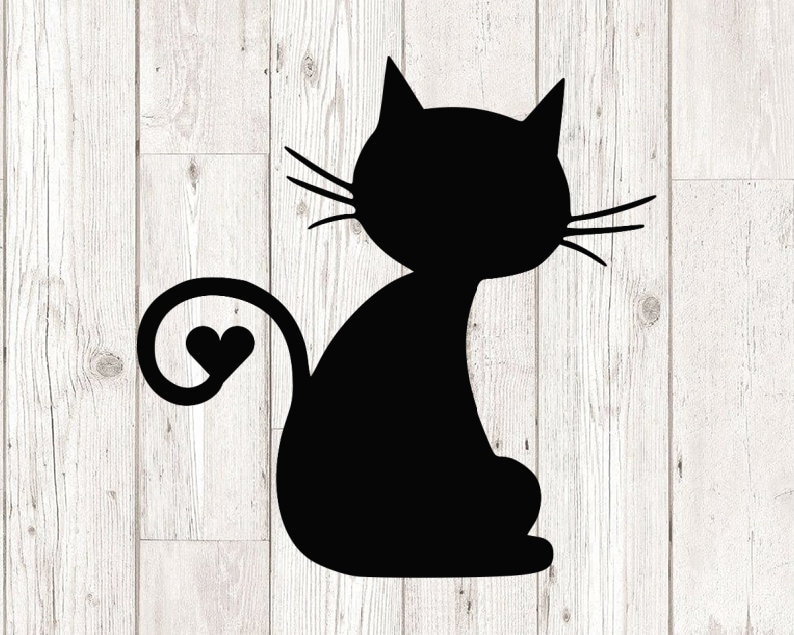 Download Cat svg Cat heart tail svg cat with heart svg cutting ...