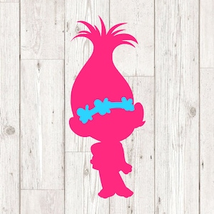 Poppy SVG, Trolls poppy hair svg e png, cortando arquivos para silhueta cricut, DOWNLOAD INSTANTÂNEO