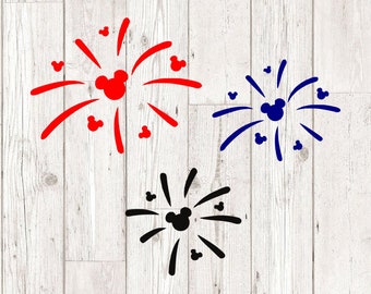 Mickey Mouse Head Fireworks SVG, fireworks SVG and PNG Download for cricut and silhouette cutting files for cricut silhouette eps