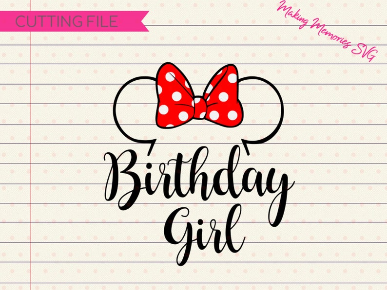 Download Disney Birthday Girl Minnie Mouse svg disney Birthday svg | Etsy