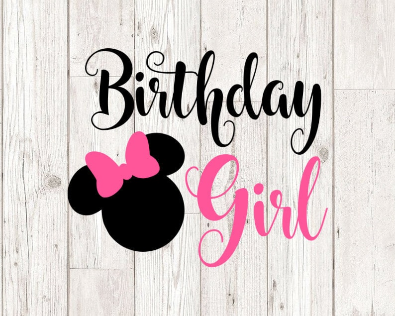 Minnie Mouse Birthday Girl SVG Free