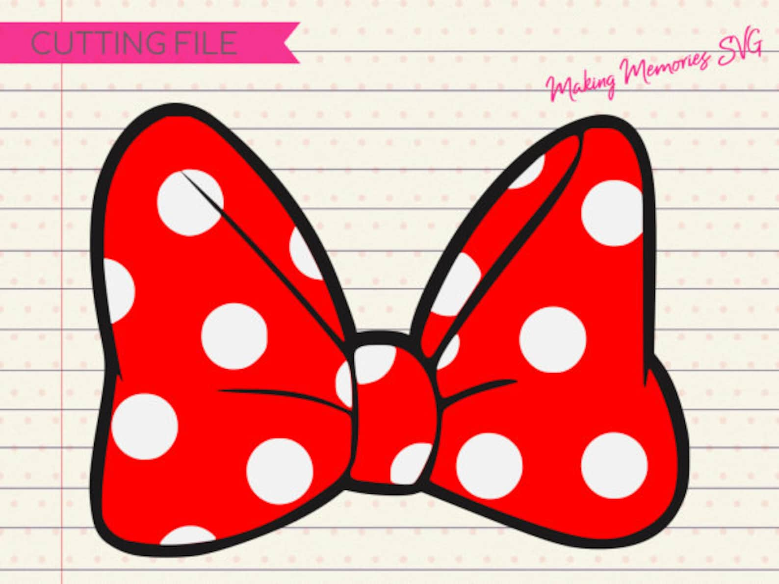 Minnie Mouse Bow Svg Layered Minnie Mouse Polkadots Svg Etsy Uk