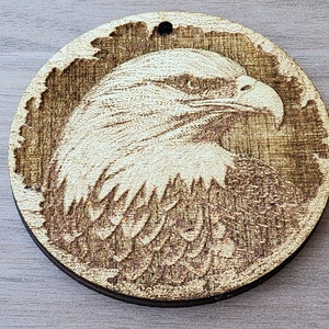 American Bald Eagle Laser Etch 3D Illusion (PNG SVG Digital Download)