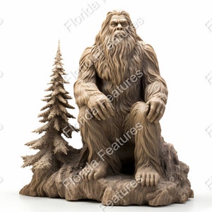 3D Illusion Laser Burn PNG Digital File Perfect for Engraving Laser Ready Design Instant Download Bigfoot Sasquatch I Believe image 3