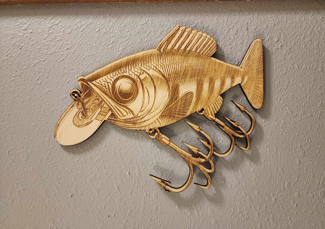 3D Fishing Lure Laser Cut File: Wood Engraving Design (PNG SVG Digital ...
