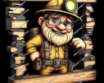 WV Pride | Coil Miner Framed | 3D Illusion | Laser Burn PNG Digital File | Perfect Wood Engraving | Laser Ready Design Instant Download