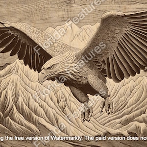3D Bald Eagle Wood Laser Cut File: Patriotic Art (PNG SVG)