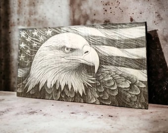3D American Eagle Flag Laser Cut File (PNG SVG)