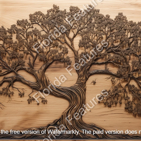 Tree Of Life, Laser Etch Burn Wood Files, High Quality Digital Download PNG SVG, Easy Laser Images, 3D Illusion, Hanging Sign