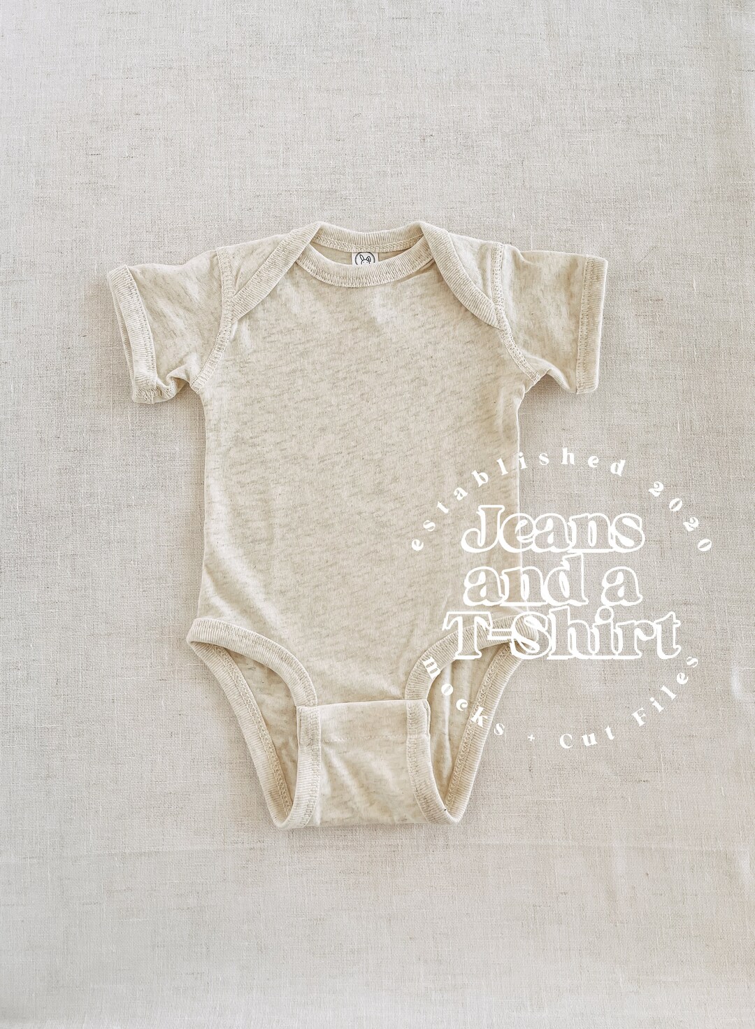 Natural Heather Rabbit Skins Bodysuit Mockup, Rabbit Skins Shirt Mockup ...