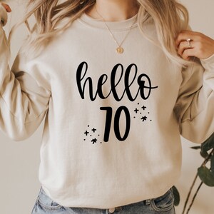 Hallo 70 SVG, Hello Seventy SVG, Geburtstagskind SVG, 70 Cut, 70