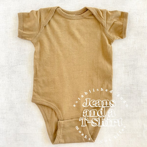 Coyote Brown Rabbit Skins Bodysuit Mockup, Rabbit Skins Shirt Mockup, Brother Sister Tshirt Mockup, Boho Flay Lay, Childs Shirt Flat Lay