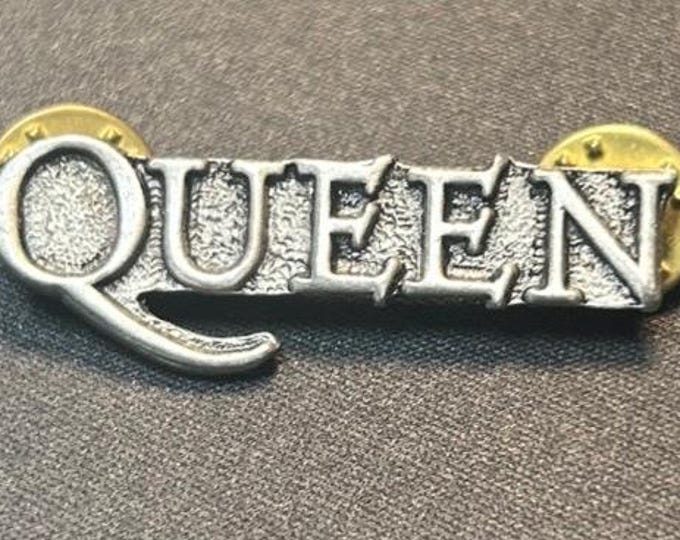 Vintage Pewter Queen Pin - Etsy