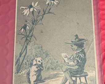 Victorian Trade Card- Boyscout Painting 1881