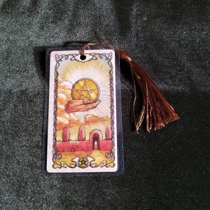 Tarot Mucha Bookmark/ Ace of Pentacles