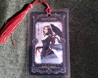 Gothic Tarot Bookmark/ Queen of Swords