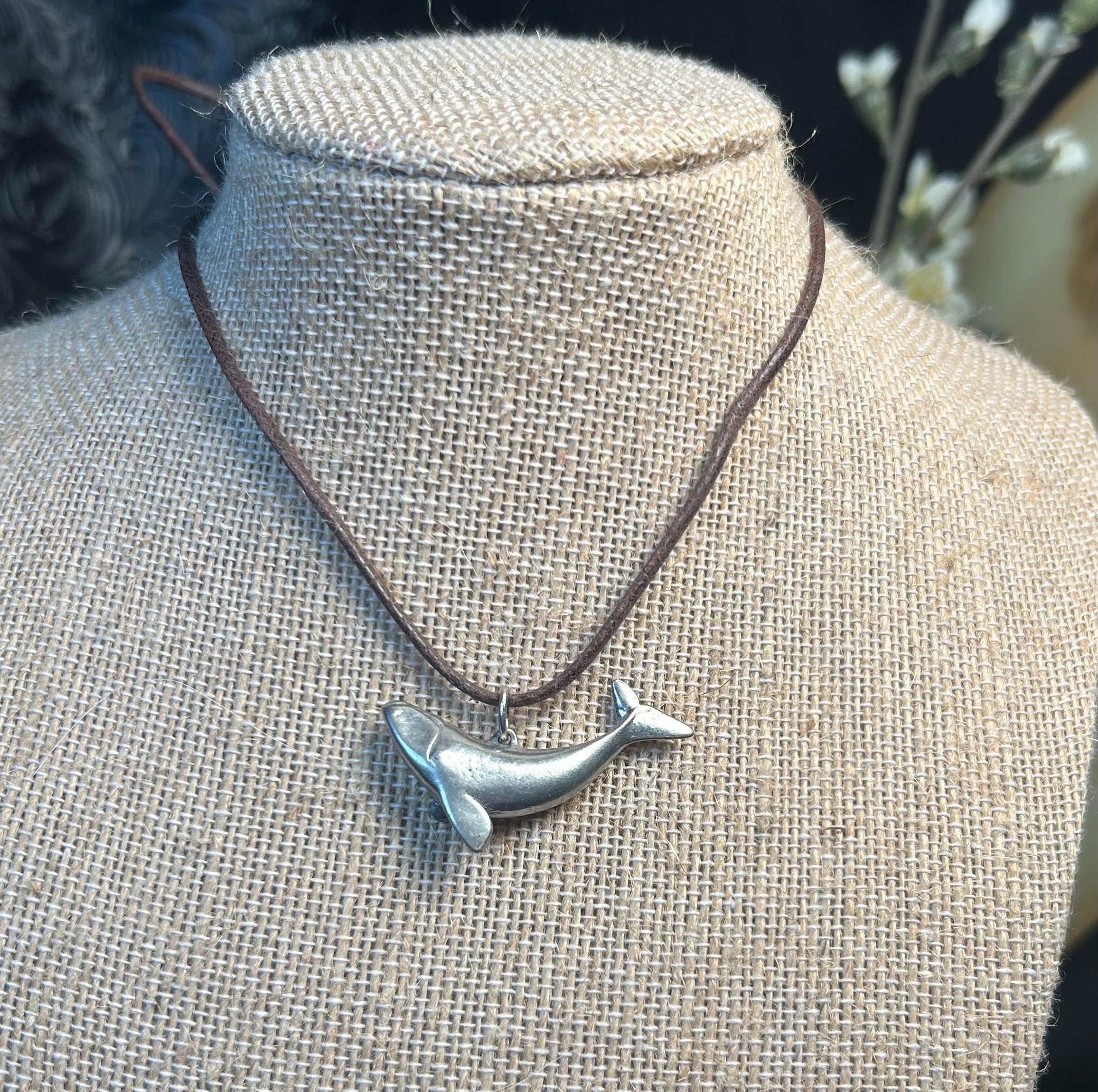 1976 General Whale PEWTER Charm With Cord - Etsy