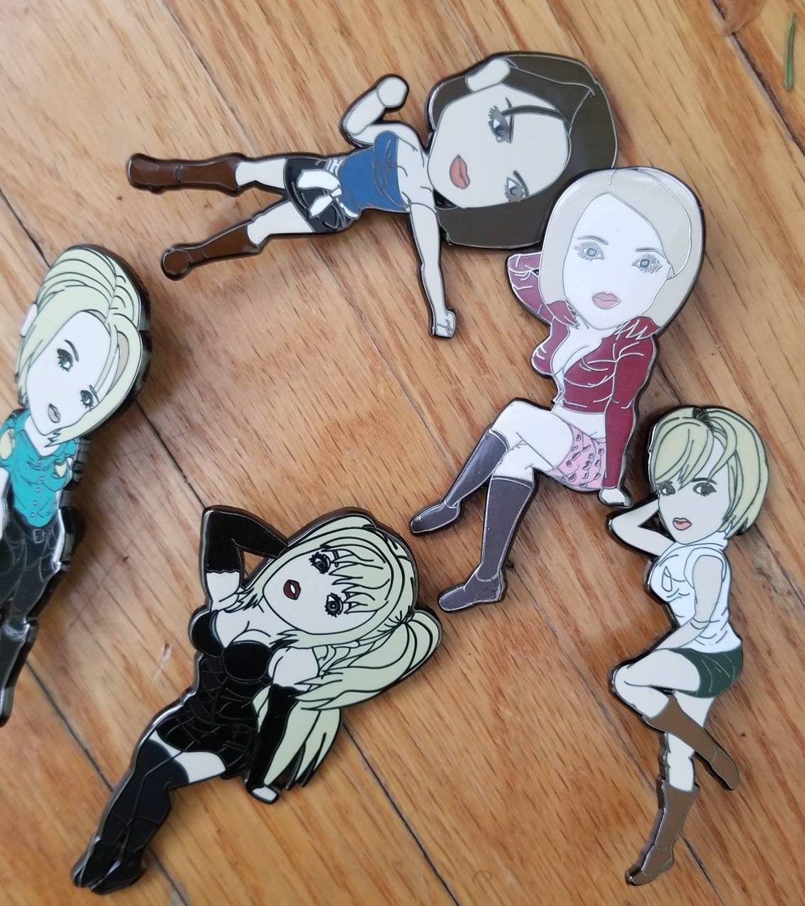 Ladies of horror enamel pins | Etsy