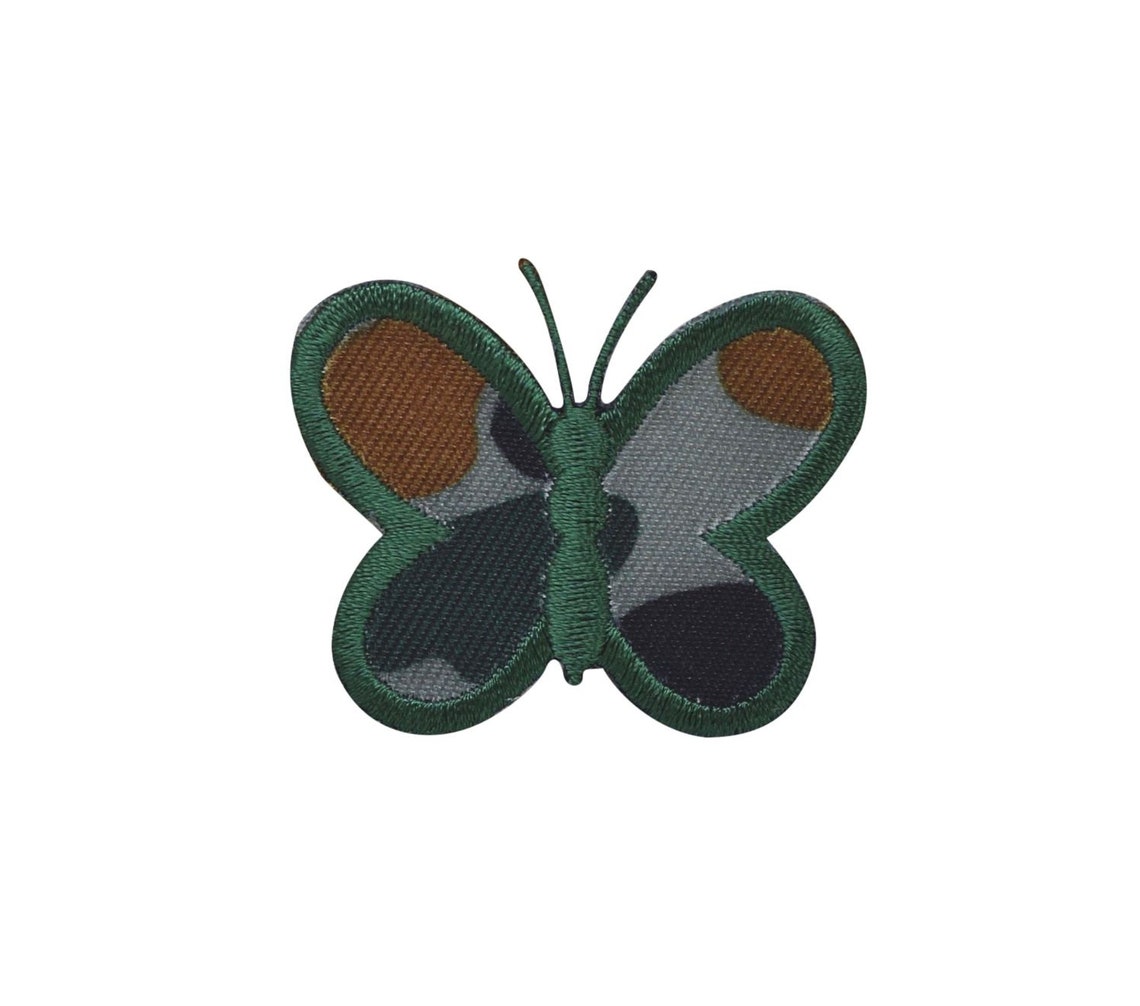 Camo/Camouflage Butterfly Iron on Applique/Embroidered Patch Etsy