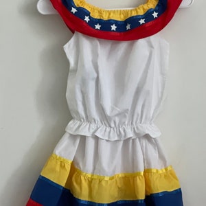 Heritage-kostuums | Dia de la hispanidad | Disfraz Venezolaan | Venezuela | Vestido Venezolaan | Vestido Colombiana |Venezolaanse jurk
