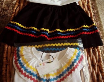 Trajes de patrimonio / Día de la hispanidad / Disfraz Colombiana / Colombiano / Encanto / Vestido Colombia / Vestido Colombiano /Vestido Colombiano