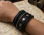 Star Bracelet Stack | Goth Pirate Cosplay Adjustable Bracelet