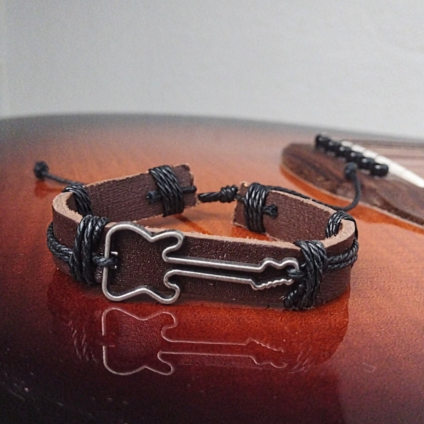 Guitar String Bracelet With Guitar Charm, Bangle Bracelet, Stacking Bracelet,  Custom Color, Musician Gift, Recycled Jewelry - Etsy