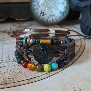 Pirate Bracelets, Renaissance Bracelets, Costume Cosplay Bracelets, Adjustable Bracelets for Men Women