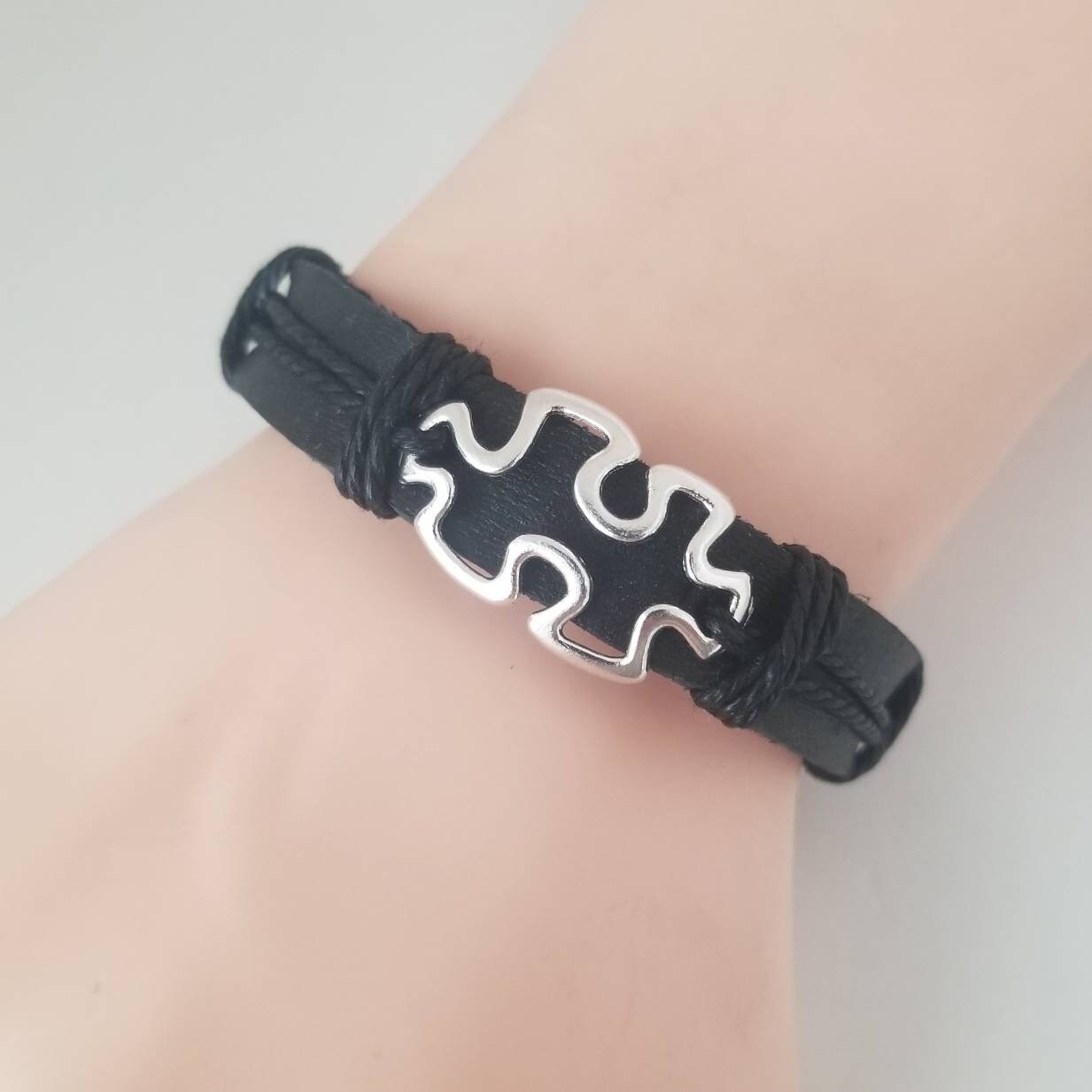 Top 106+ puzzle piece bracelet latest