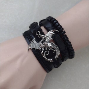 Renaissance Flying Dragon Bracelets, Medieval Dragon Bracelet Set ...