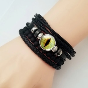 Medieval Dragon Eye Bracelets - Cosplay Renaissance Dragon&#39;s Eye Bracelets