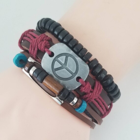 Boho Hippie Bohemian Ibiza style casual wrap bracelet Joy Closure free Gift Peace