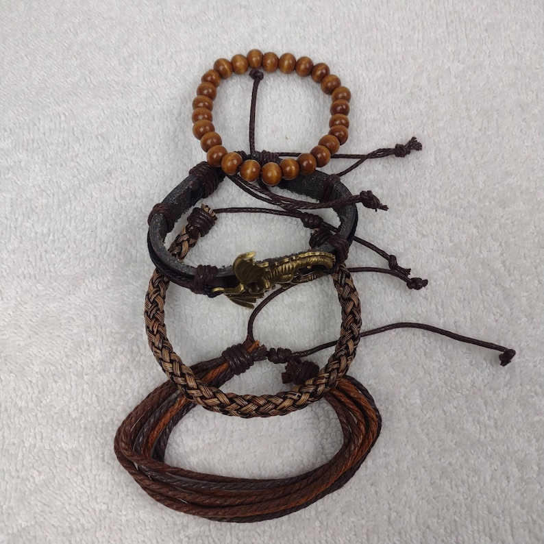 Pulseras apilables con diseño de dragón volador / Joyería de fantasía medieval para cosplay / Pulseras ajustables Dragoncore para ferias renacentistas piratas imagen 9