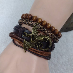 Renaissance Flying Dragon Bracelets, Medieval Dragon Bracelet Set, Costume Bracelets